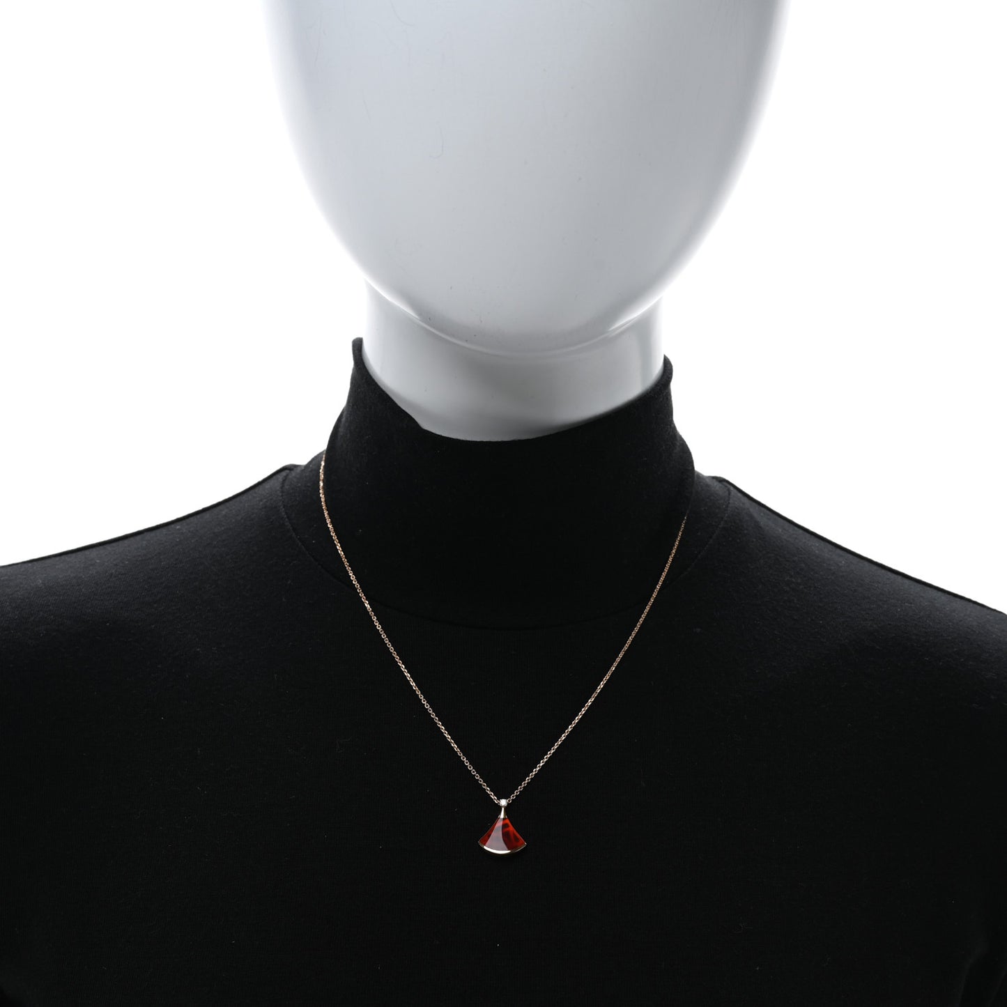 18K Rose Gold Diamond Carnelian Divas' Dream Pendant Necklace