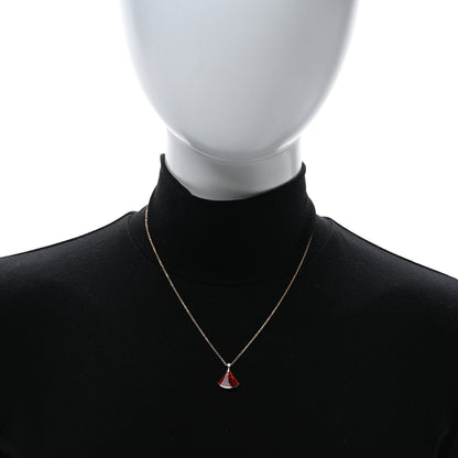 Bulgari 18K Rose Gold Diamond Carnelian Divas' Dream Pendant Necklace 2 of 5