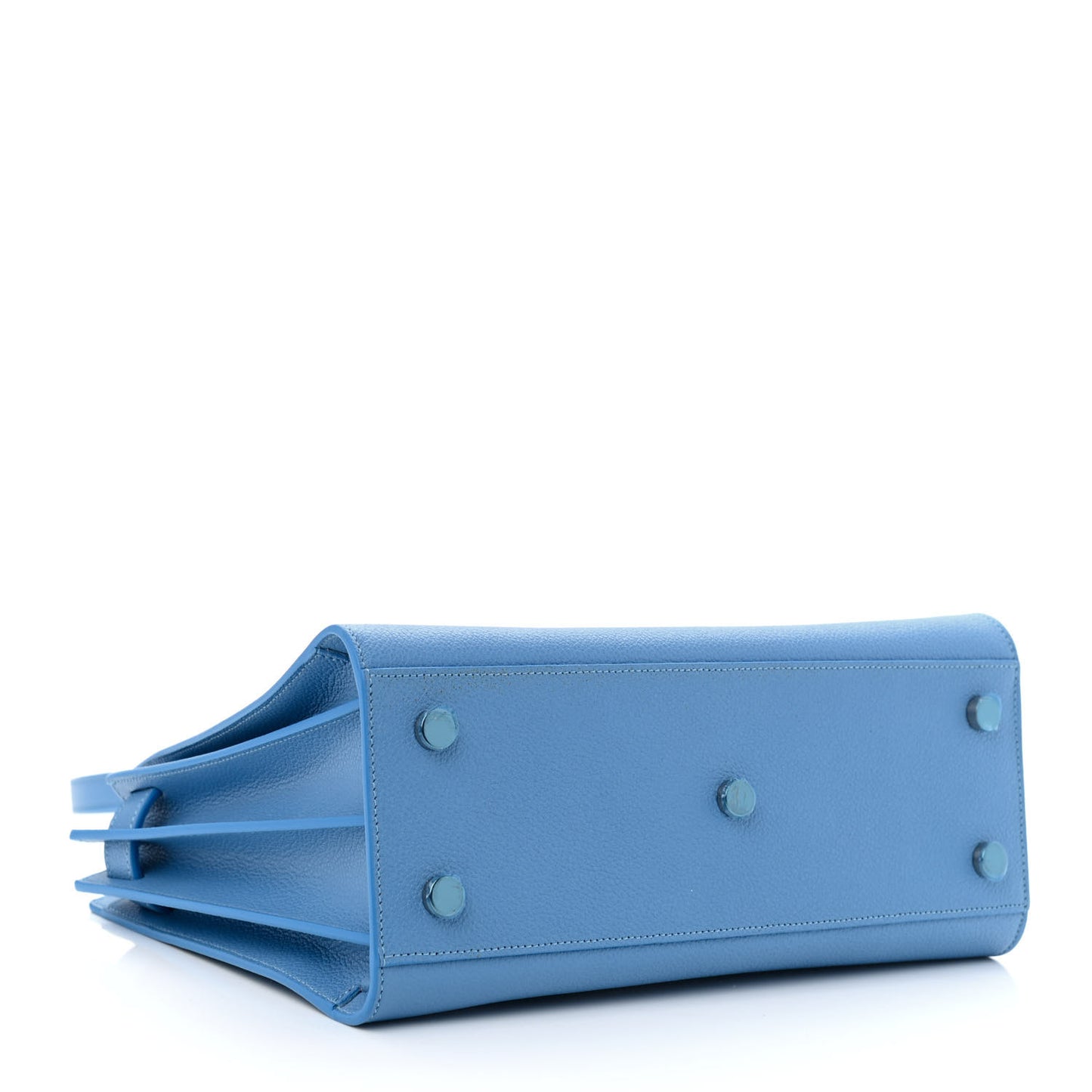 Grained Calfskin Baby Sac De Jour Blue Clair