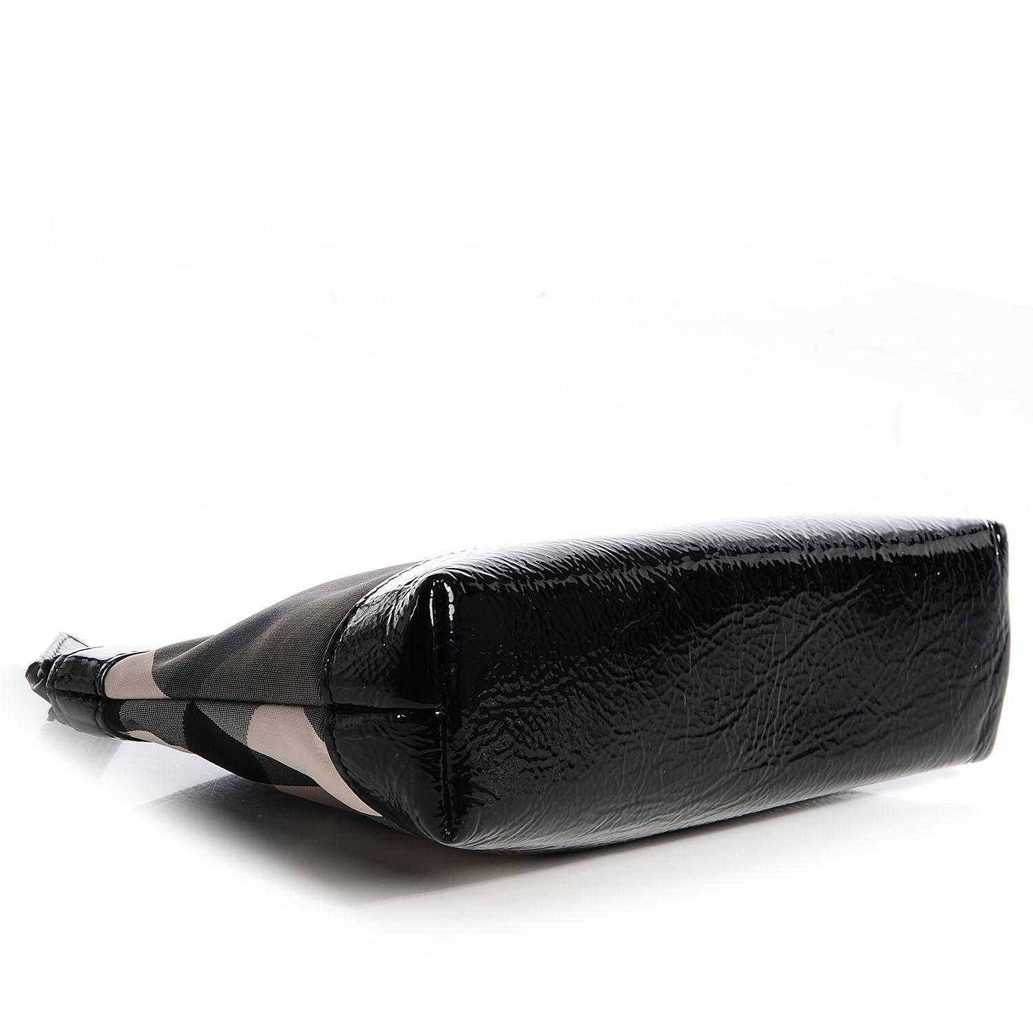 Burberry Patent Beat Check Cosmetic Case Black 4 of 8