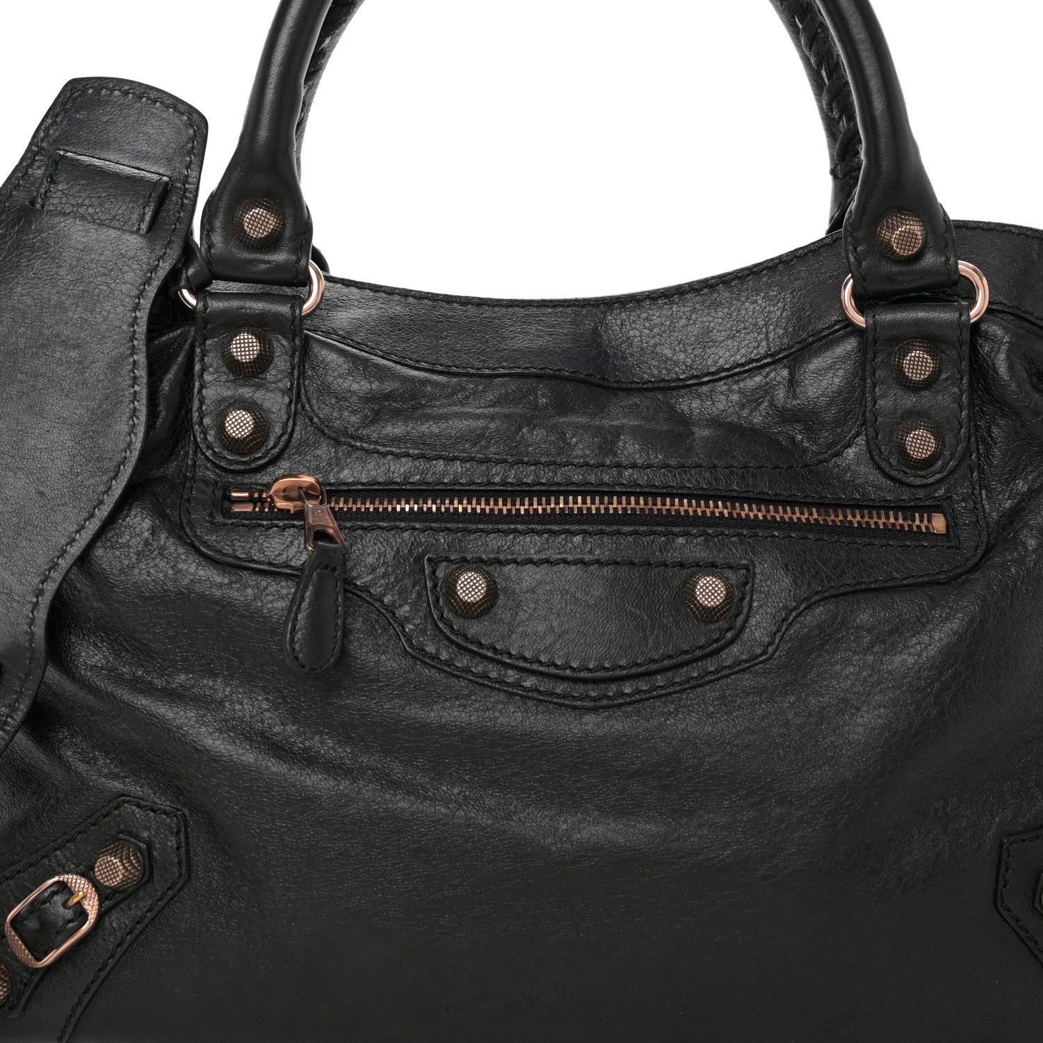 Balenciaga Agneau Giant 12 Rose Gold Hardware Town Black 9 of 11