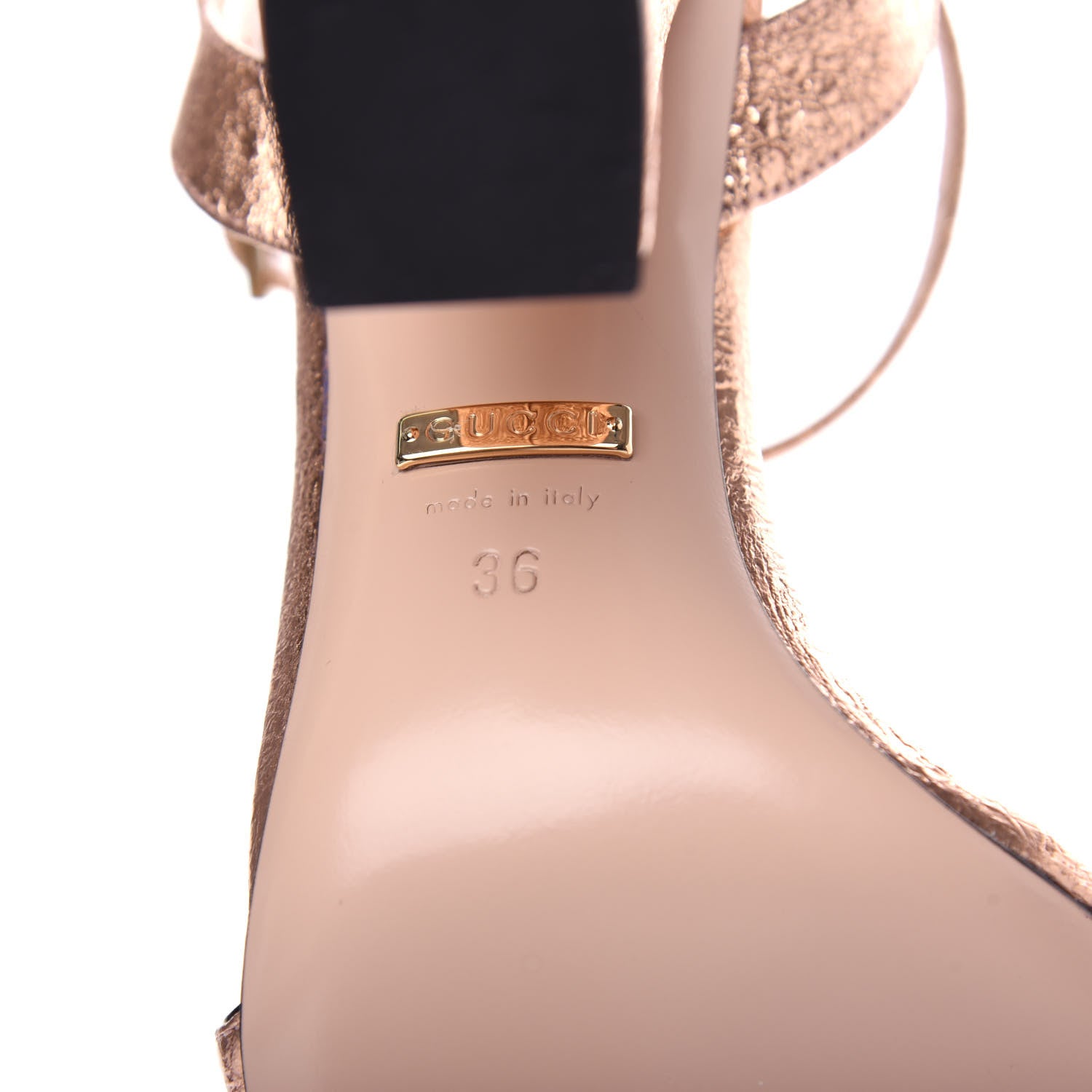 Gucci Galassia GG Marmont Ankle Wrap 105mm Sandals 36 Salmone 9 of 11
