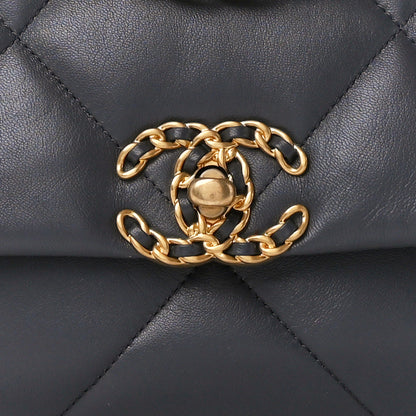 Chanel Lambskin Quilted Medium Chanel 19 Flap Dark Grey 8 of 10