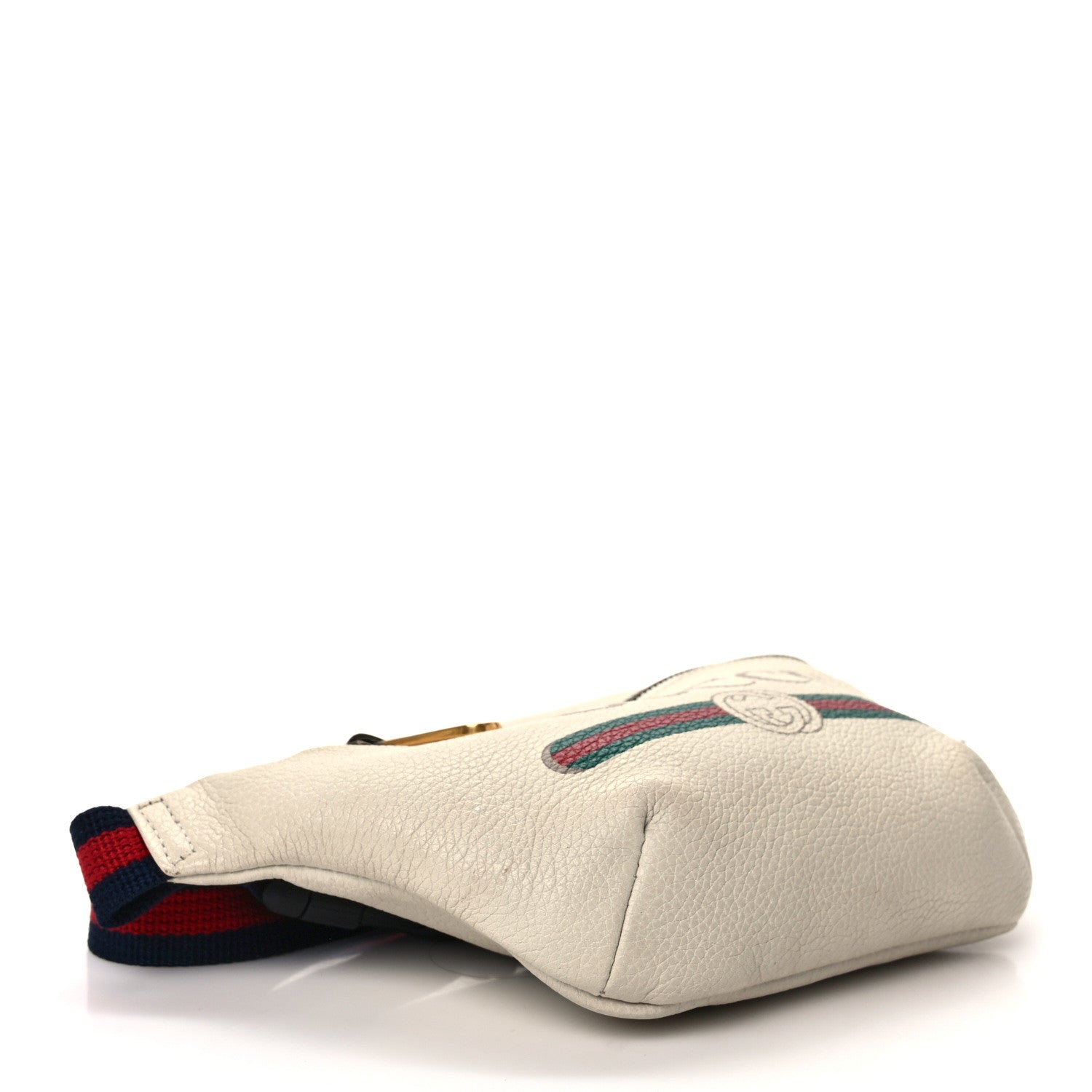 Gucci Grained Calfskin Small Logo Belt Bag White 4 of 10