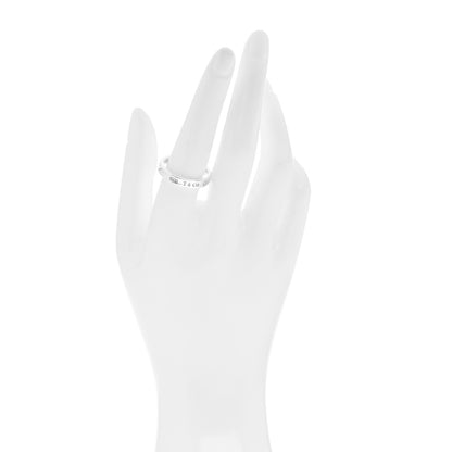 Tiffany Sterling Silver Narrow 1837 Band Ring 58 8.25 2 of 4