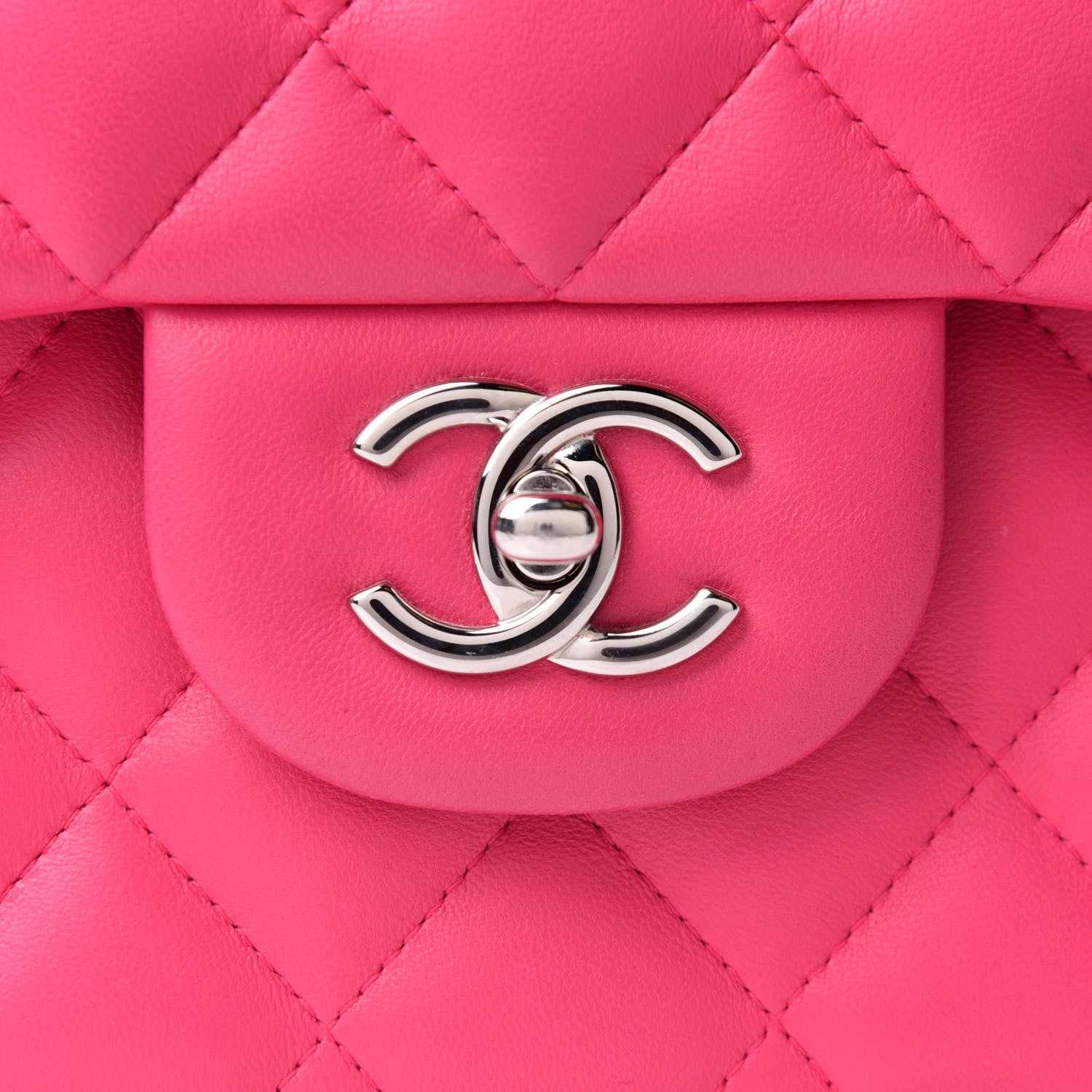 Chanel Lambskin Quilted Jumbo Double Flap Fuchsia 8 of 10