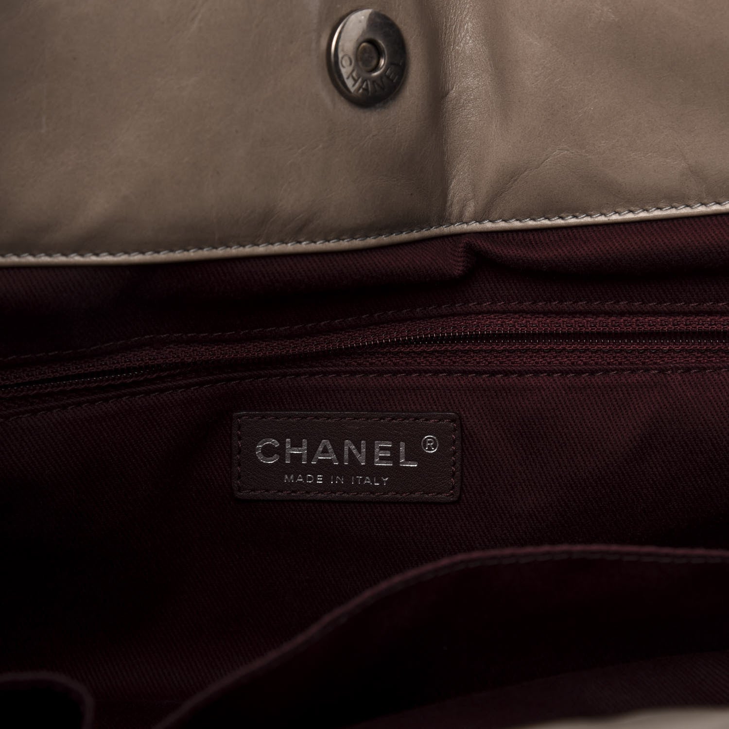 Chanel Iridescent Calfskin Quilted Large In The Mix Tote Grey 8 of 10