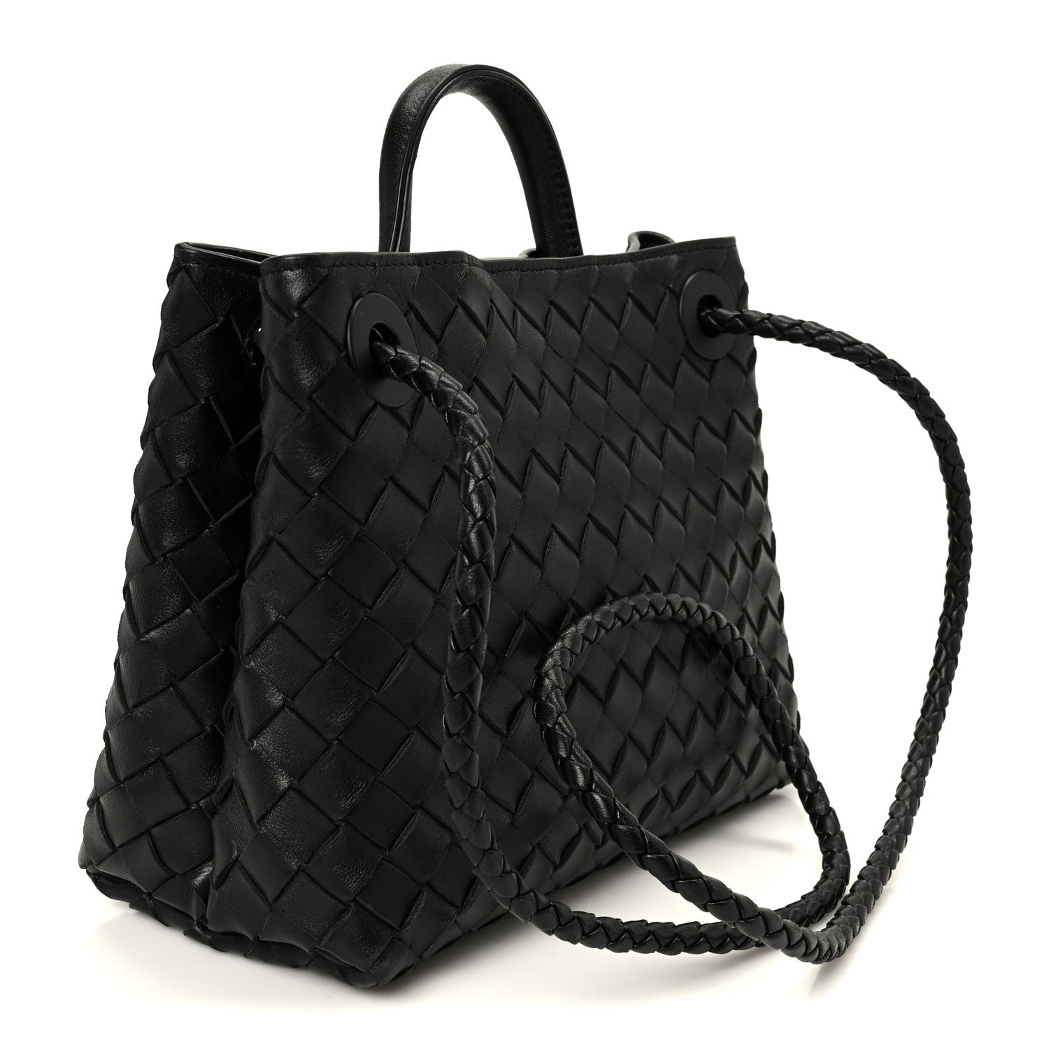 Bottega Veneta Nappa Intrecciato Small Andiamo Shoulder Bag Black 3 of 11