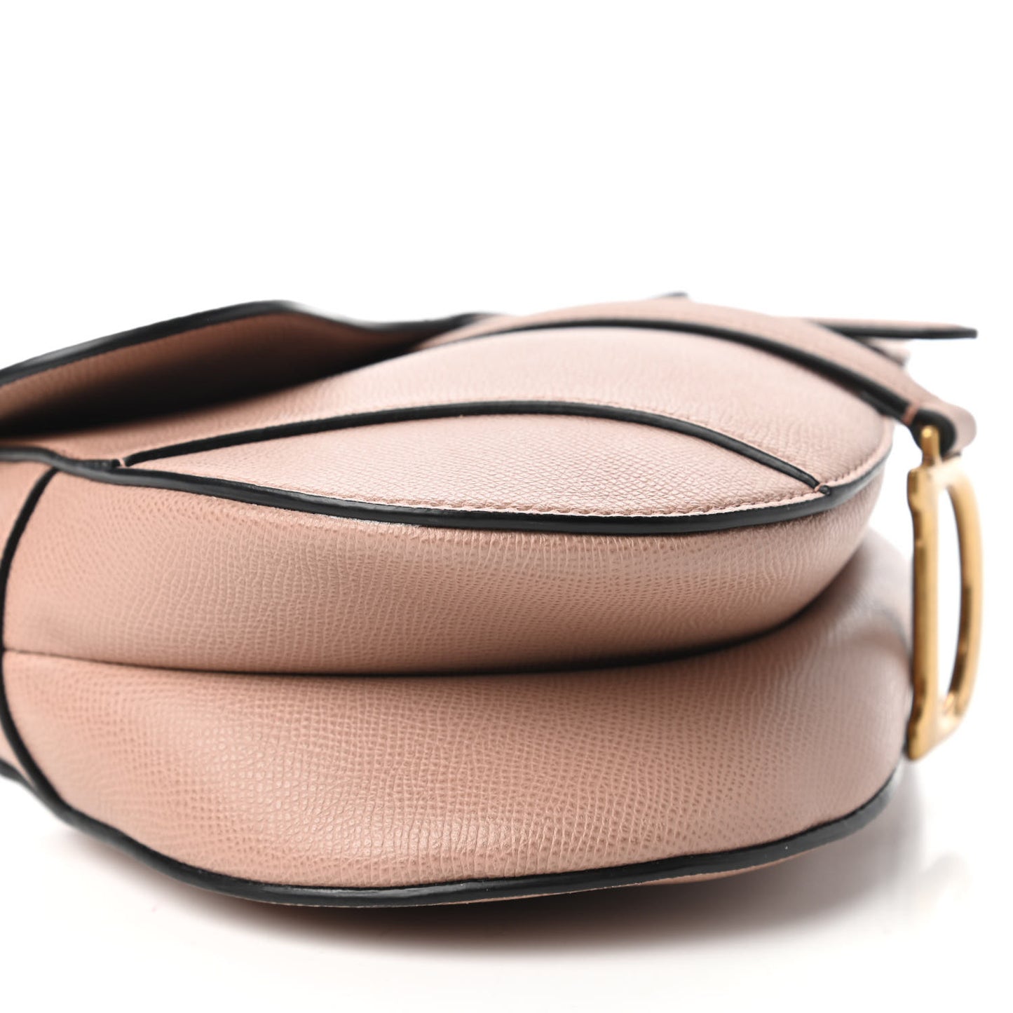 Grained Calfskin Saddle Bag Pink