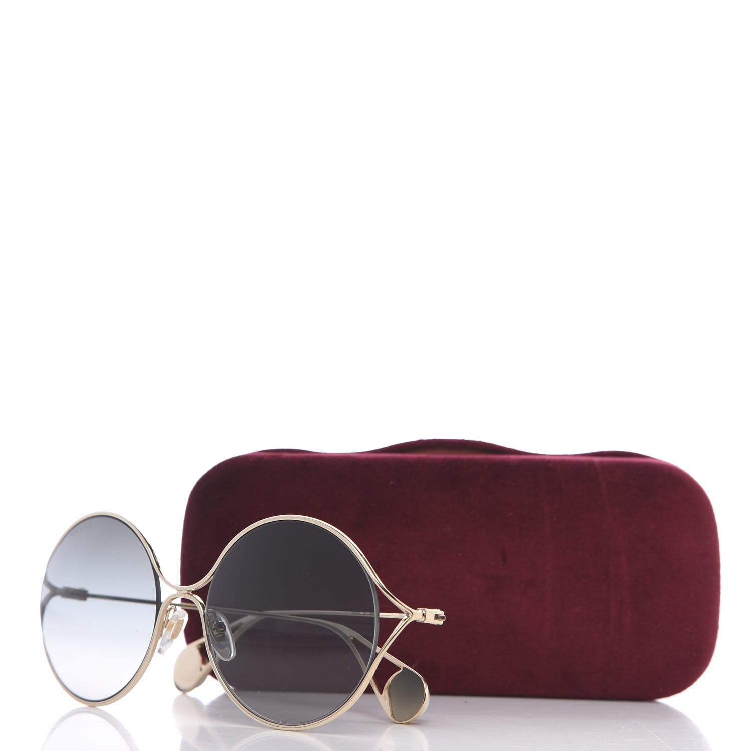 Gucci Round Pearl Tip Sunglasses GG0253S Gold 7 of 7