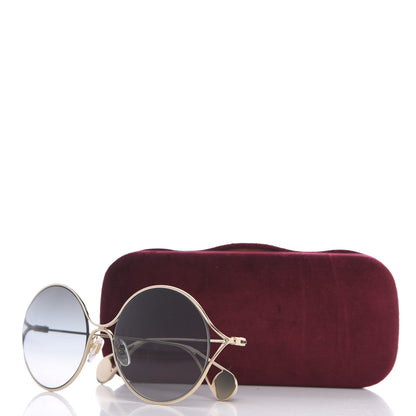 Gucci Round Pearl Tip Sunglasses GG0253S Gold 7 of 7