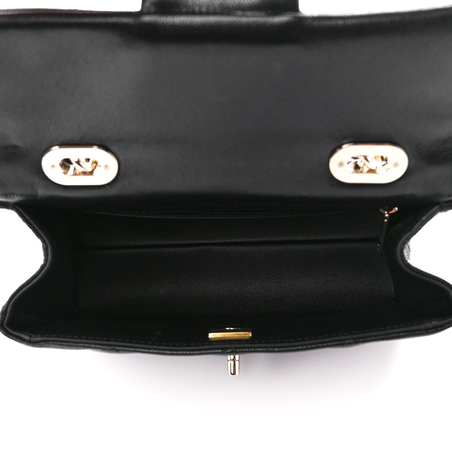 Chanel Caviar Quilted Mini Retro Twist Top Handle Flap Black 5 of 12