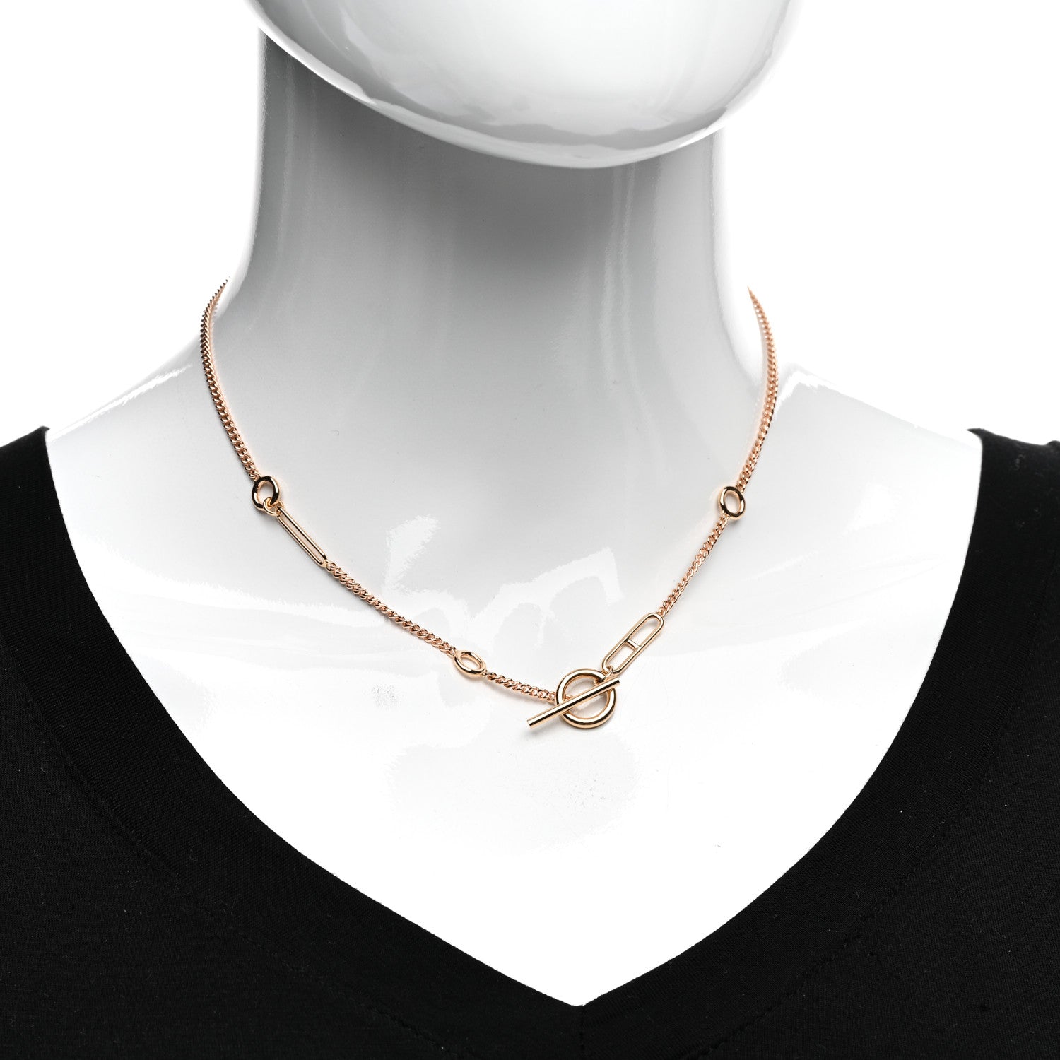 Hermes 18K Rose Gold Echappee Necklace ST 2 of 5