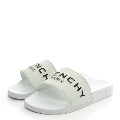 Givenchy Rubber Logo Pool Slide Sandals 40 White 3 of 9