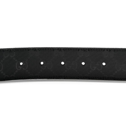 Gucci Imprime Monogram Interlocking G Belt 85 34 Black 3 of 5
