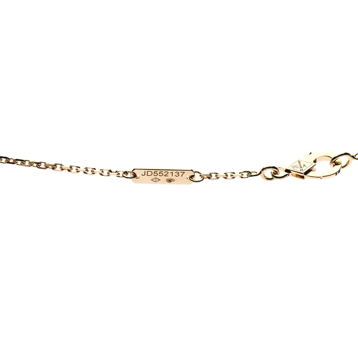 Van Cleef & Arpels 18K Yellow Gold Mother of Pearl Vintage Alhambra Pendant Necklace 3 of 5
