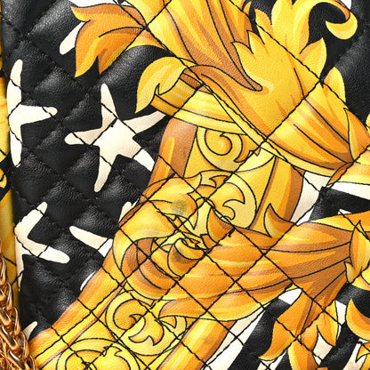 Versace Nappa Barocco Printed Icon Shoulder Bag Black Gold 11 of 13