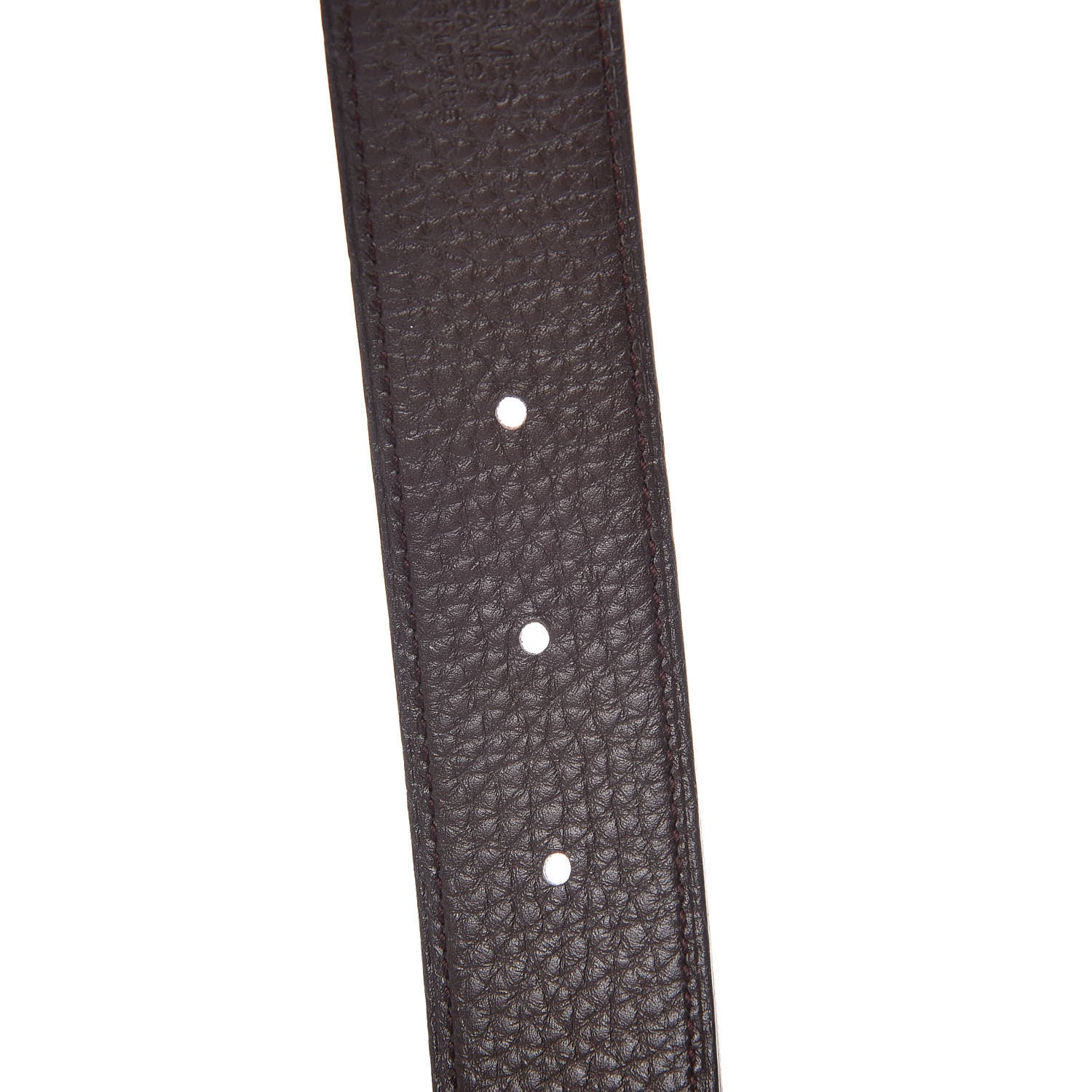 Hermes Box Togo 32mm H Belt 85 Black Chocolate 5 of 6