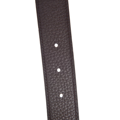 Hermes Box Togo 32mm H Belt 85 Black Chocolate 5 of 6