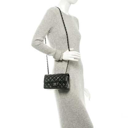 Chanel Lambskin Quilted Mini Rectangular Flap Black 2 of 8