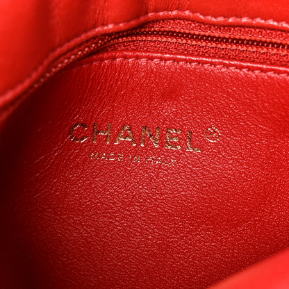 Chanel Lambskin Chevron Stitched Envelope Flap Bag Red 8 of 13