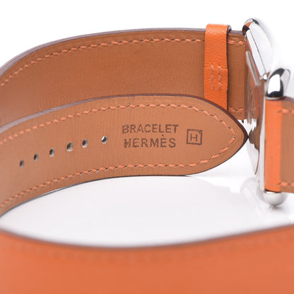 Hermes Stainless Steel Swift 29mm Cape Cod Double Tour Quartz Watch Orange 6 of 8