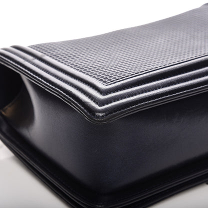 Chanel Lambskin Embossed New Medium Boy Cube Flap Navy 13 of 14