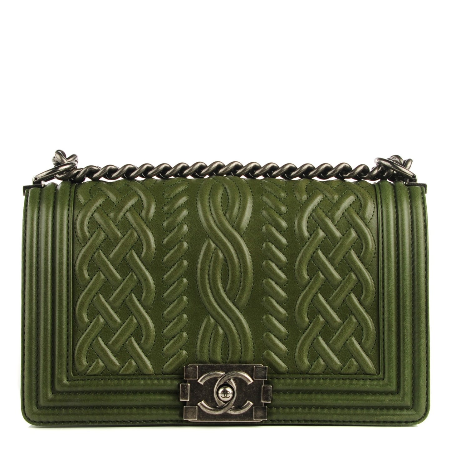Lambskin Medium Celtic Boy Flap Green