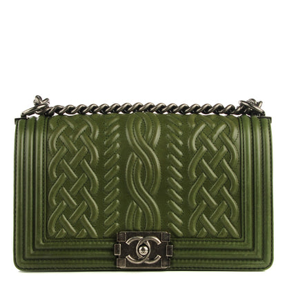 Chanel Lambskin Medium Celtic Boy Flap Green 1 of 9