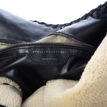 Stella McCartney Shaggy Deer Shearling Chain Falabella Tote Black 7 of 17