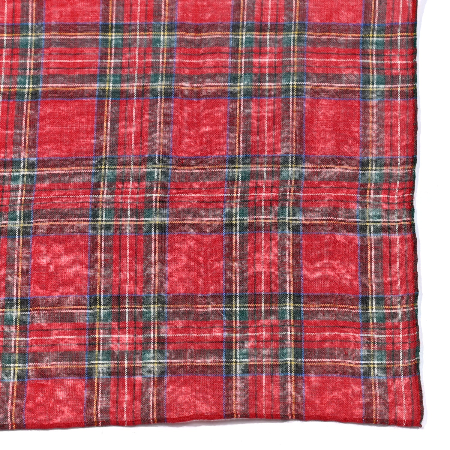 Gucci Wool Plaid Scarf Red 2 of 4