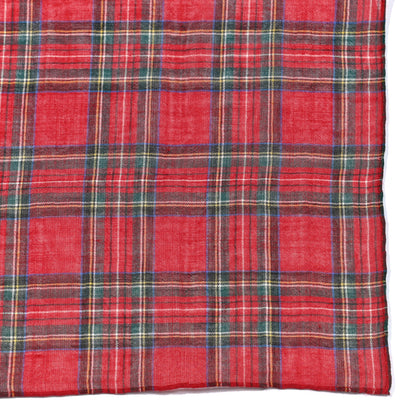 Gucci Wool Plaid Scarf Red 2 of 4