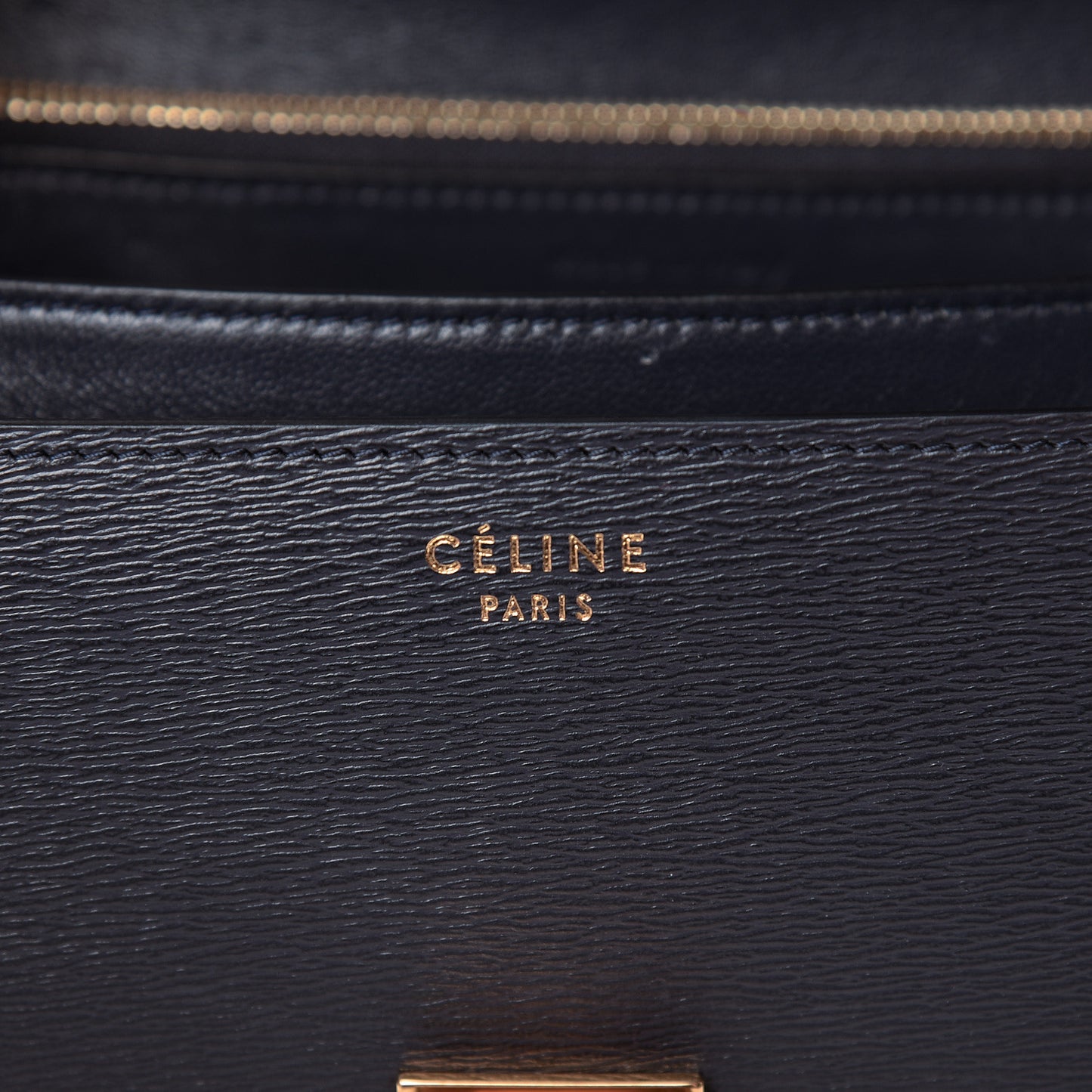 Liege Calfskin Medium Classic Box Flap Bag Dark Blue