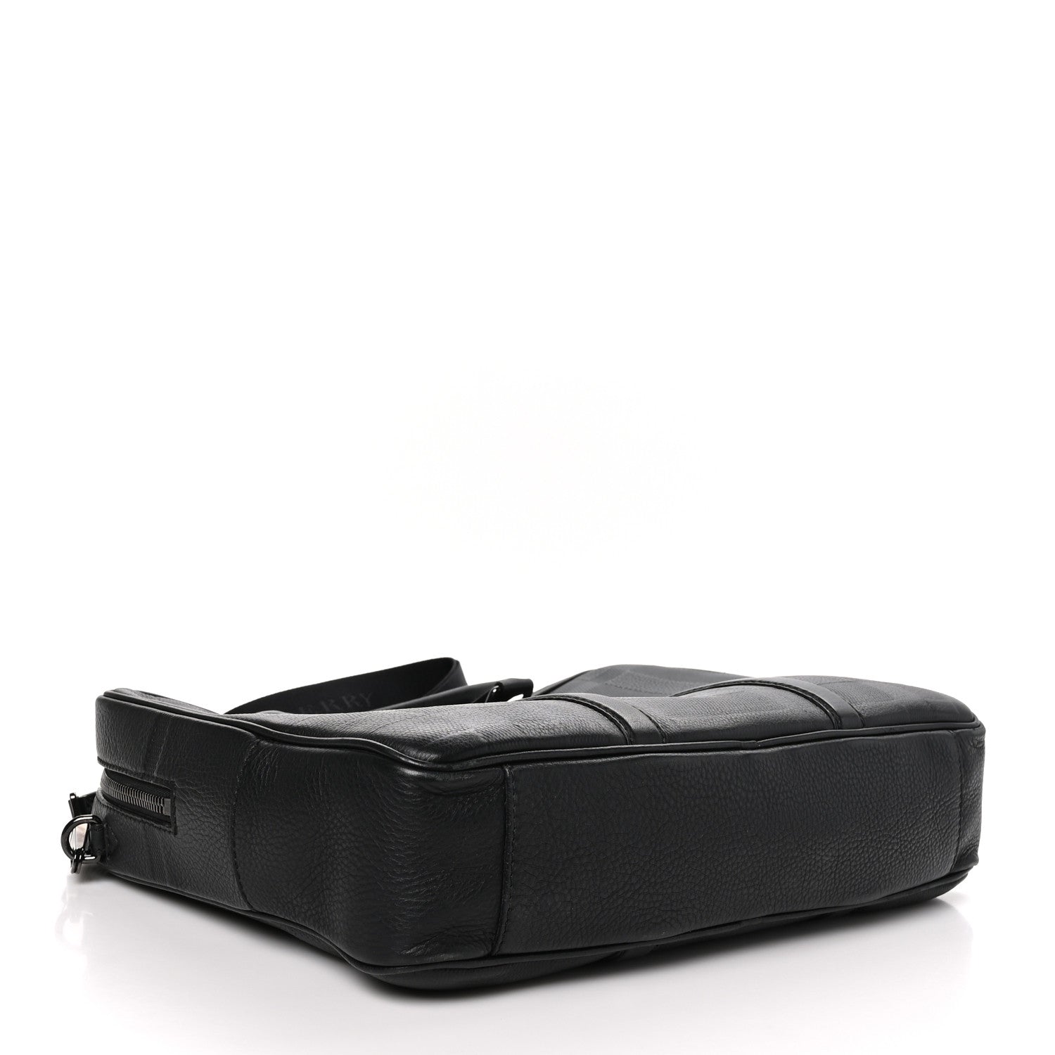 Burberry Heritage Grain Check Embossed Briefcase Black 4 of 10