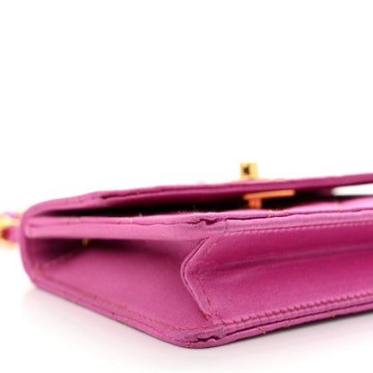 Chanel Satin Quilted Mini Square Flap Pink 10 of 13