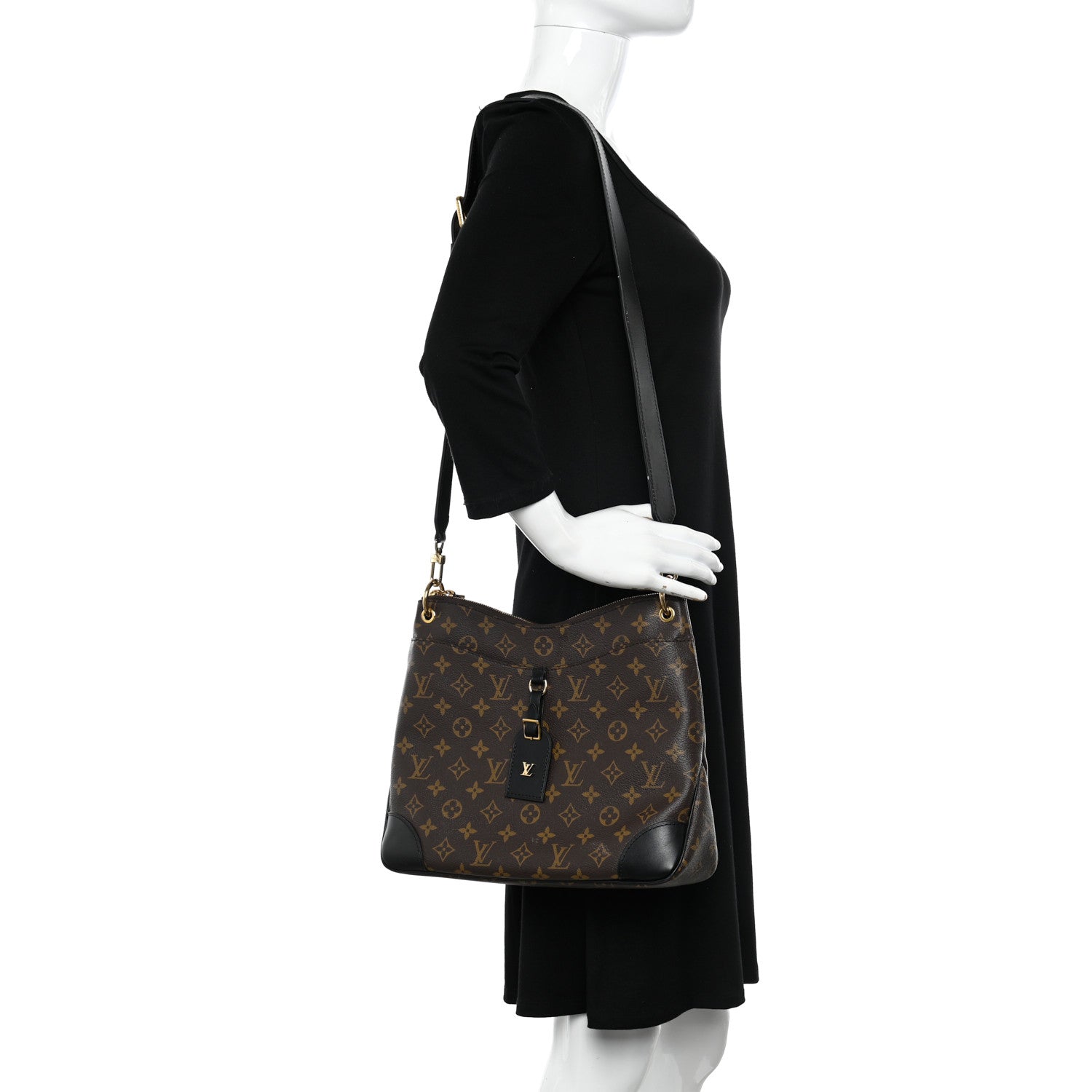 Louis Vuitton Monogram Odeon MM Black 3 of 11