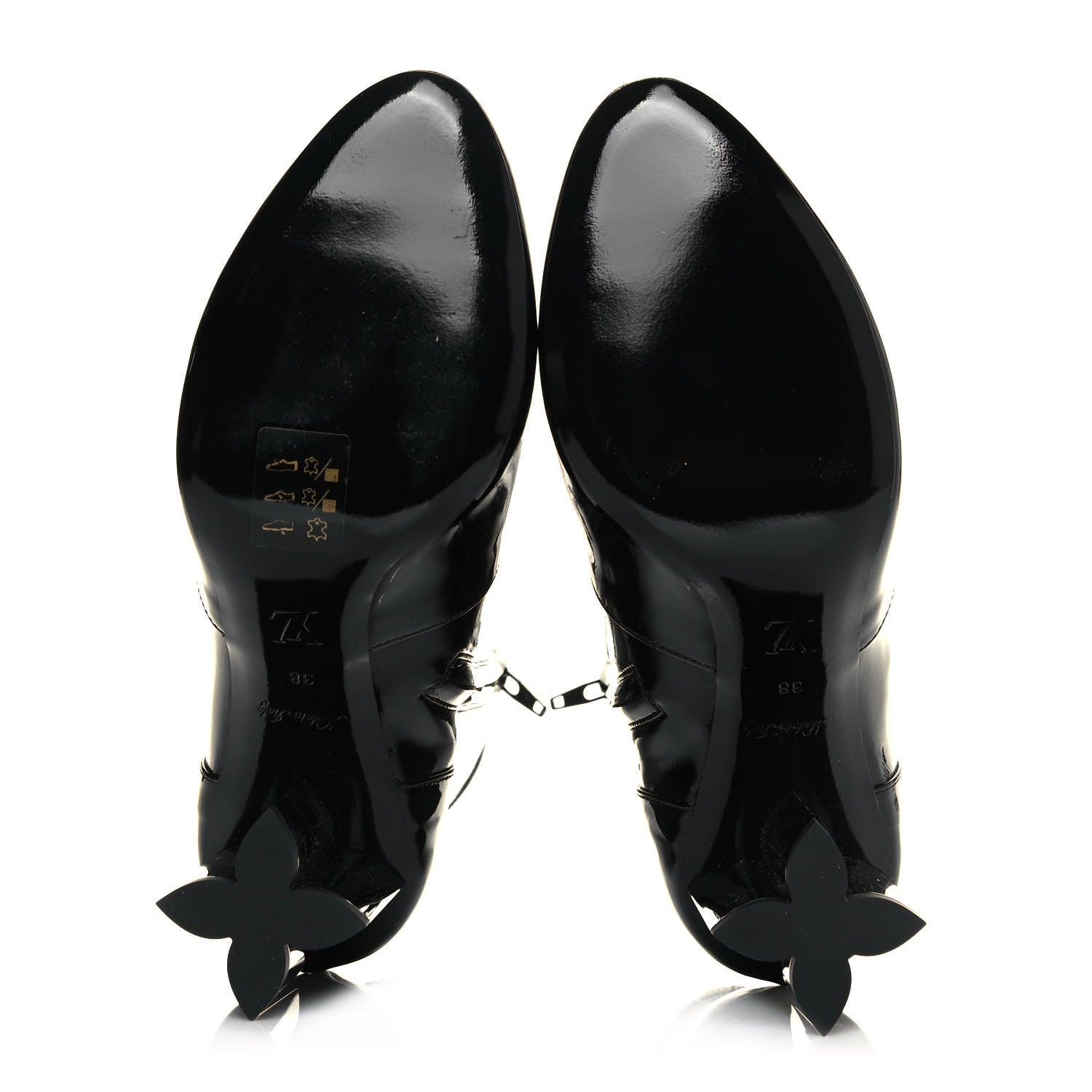 Louis Vuitton Patent Silhouette Ankle Boots 38 Black 5 of 7