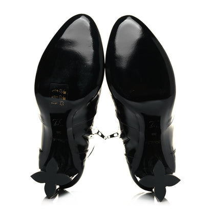 Louis Vuitton Patent Silhouette Ankle Boots 38 Black 5 of 7