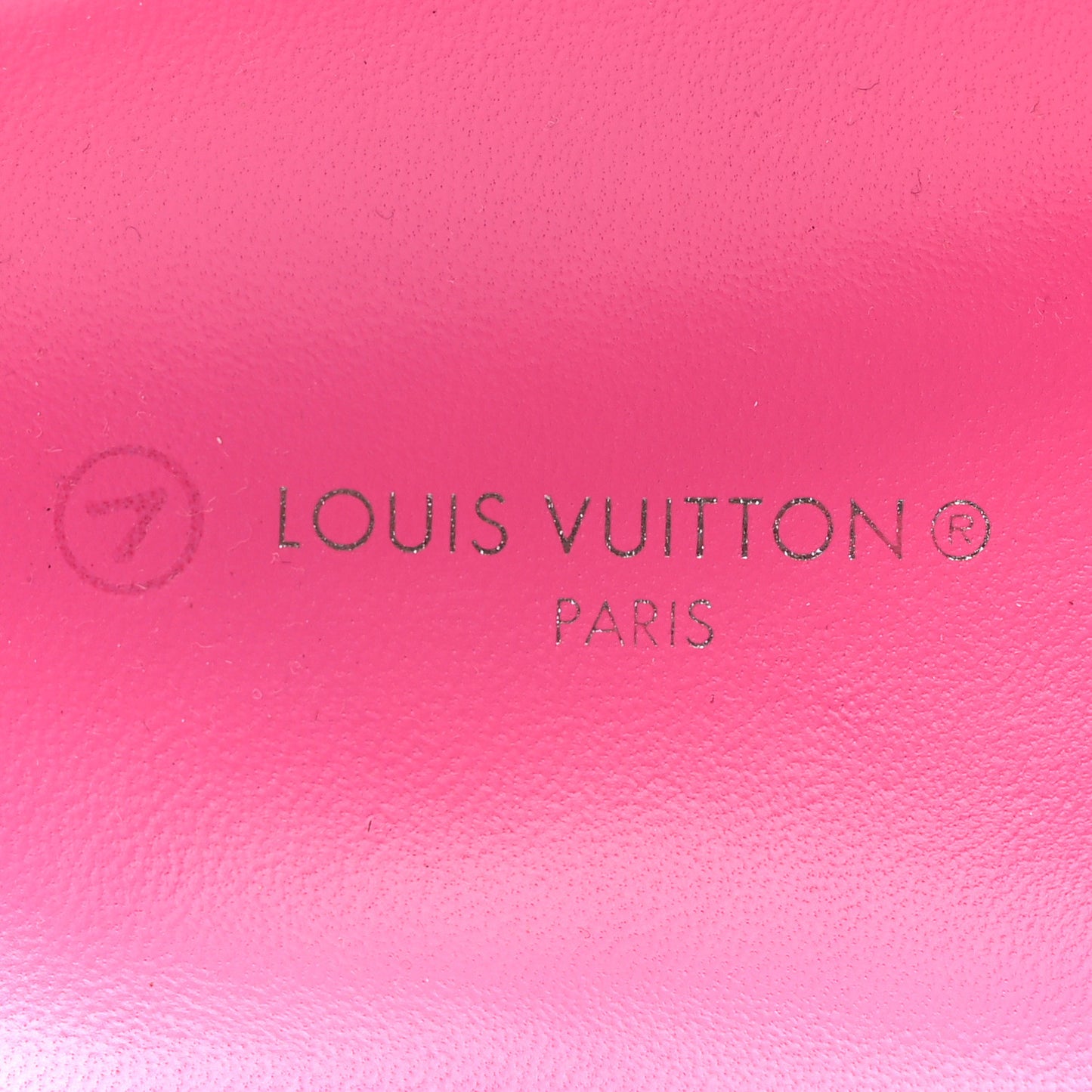 Calfskin Embossed Monogram Sunset Flat Comfort Mule 40 Rose Pop