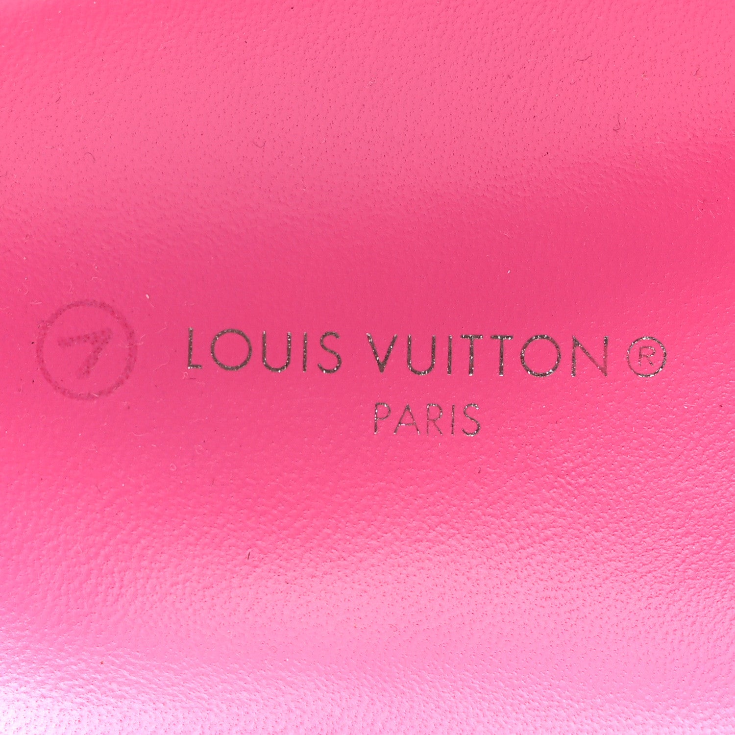 Louis Vuitton Calfskin Embossed Monogram Sunset Flat Comfort Mule 40 Rose Pop 8 of 8