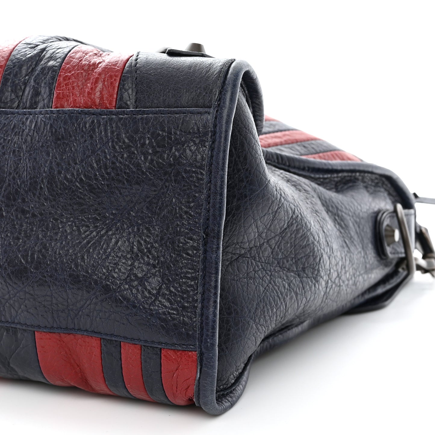 Cuir Arena Striped Classic Hardware City Bleu Nuit Rouge