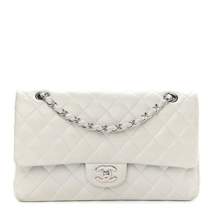 Chanel Lambskin Quilted Medium Double Flap Grey 1 of 9