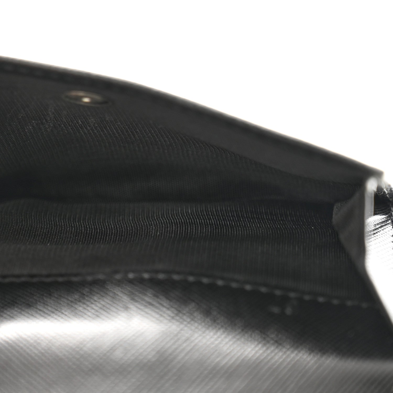 Prada Saffiano Tri-Fold Compact Wallet Black 6 of 11