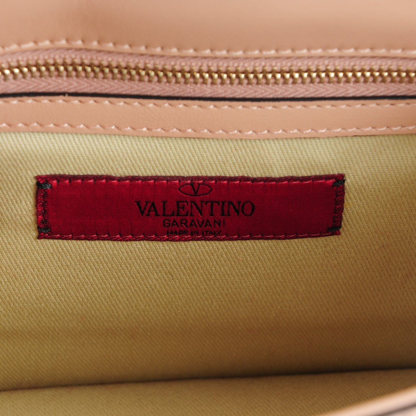 Vitello Small Glam Lock Rockstud Flap Skin Sorbet