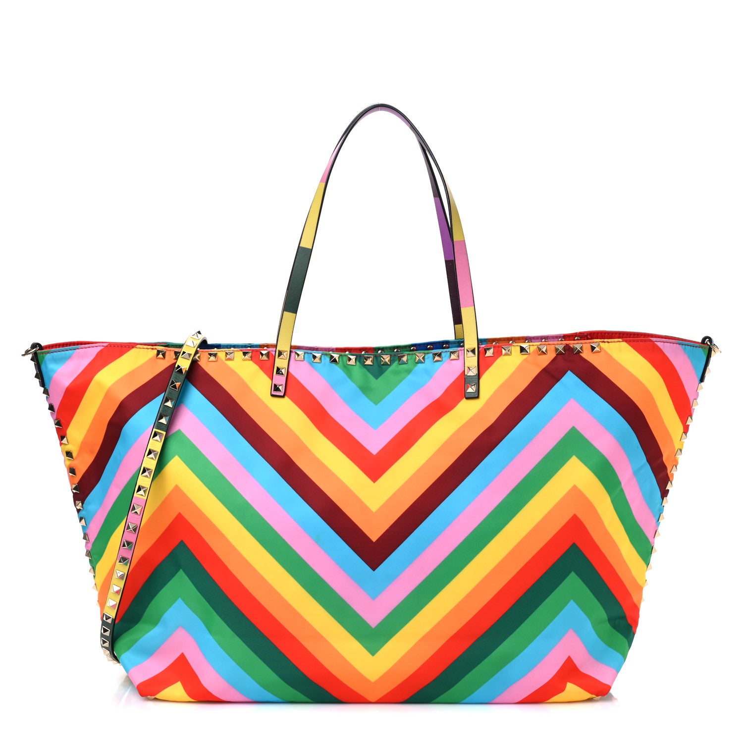 Valentino Garavani Nylon Rockstud 1973 Easy Tote Multicolor 1 of 11
