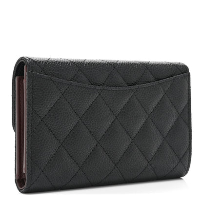 Chanel Caviar Quilted Medium Flap Wallet Black 3 of 13
