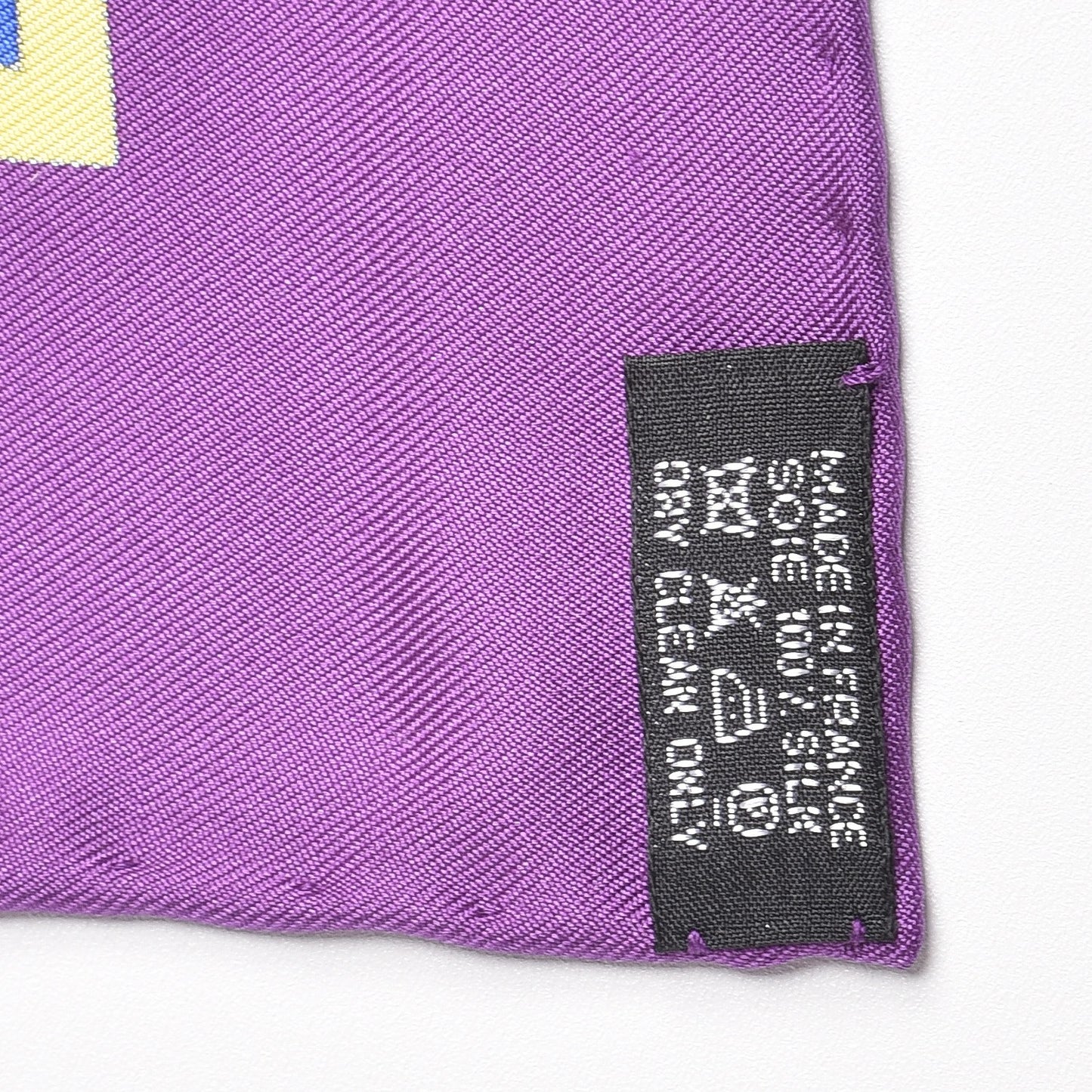 Silk Bouquets Sellier Scarf 90 Violet Jaune Vif Fuchsia