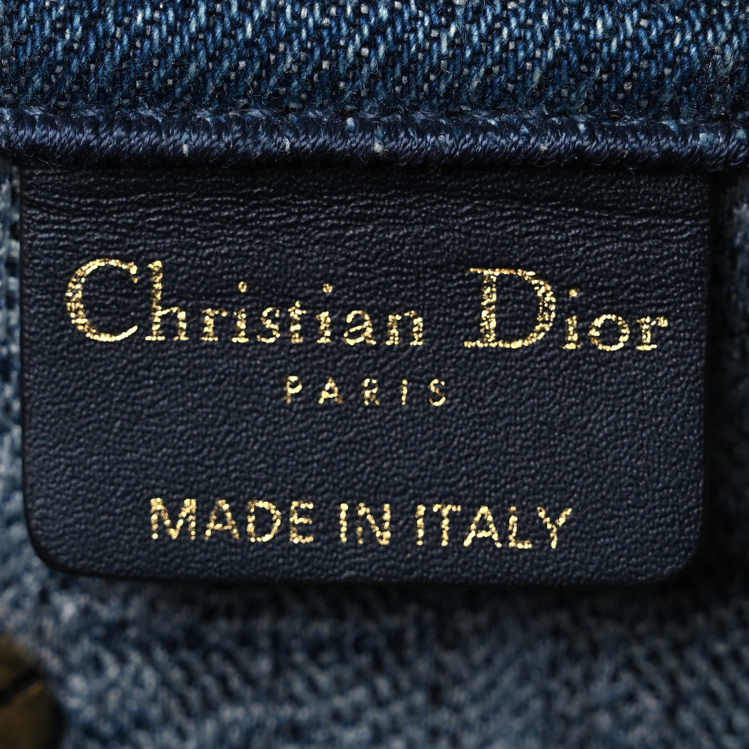 Christian Dior Oblique Embroidered Saddle Bag Denim Blue 6 of 10