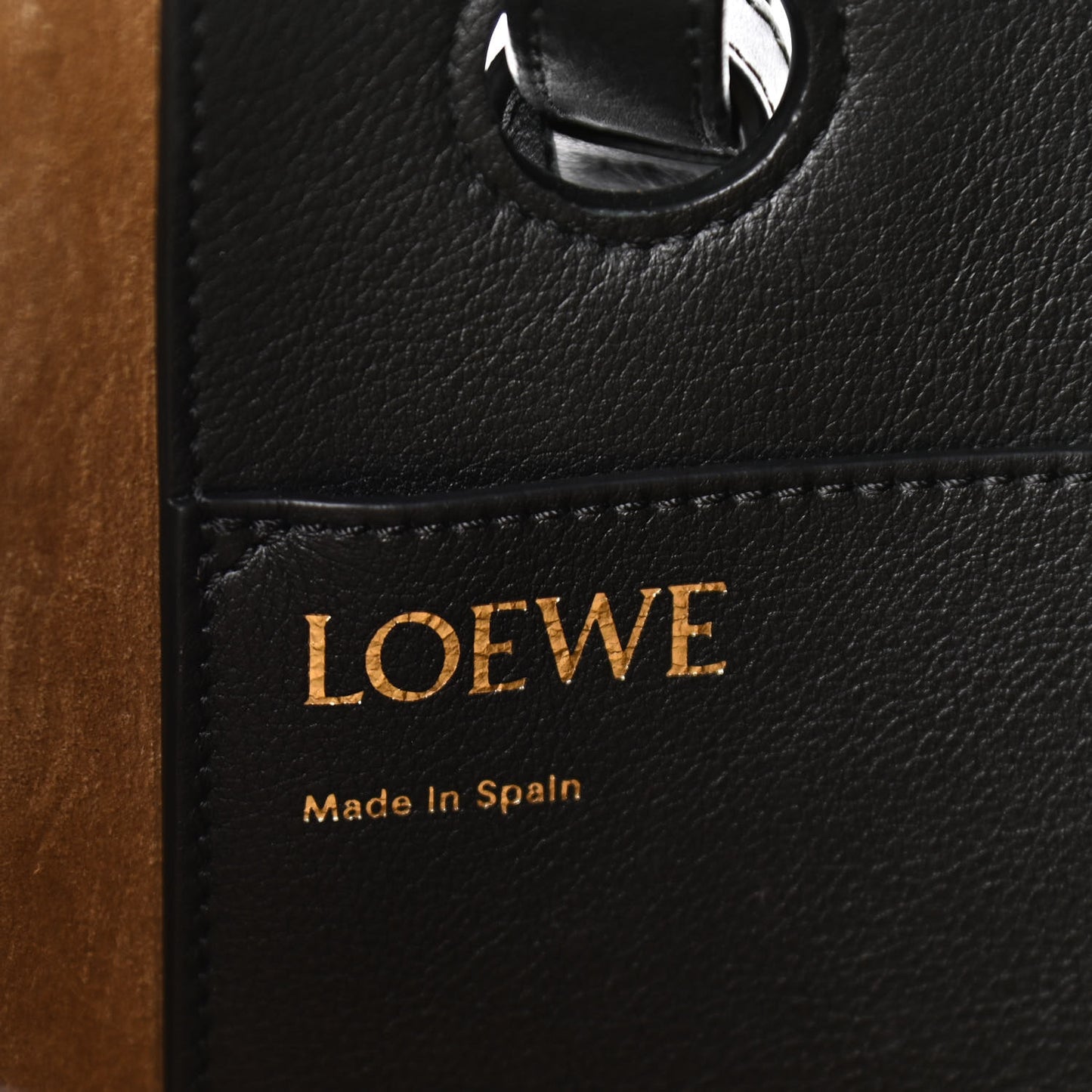 Calfskin Small Anagram Tote Black