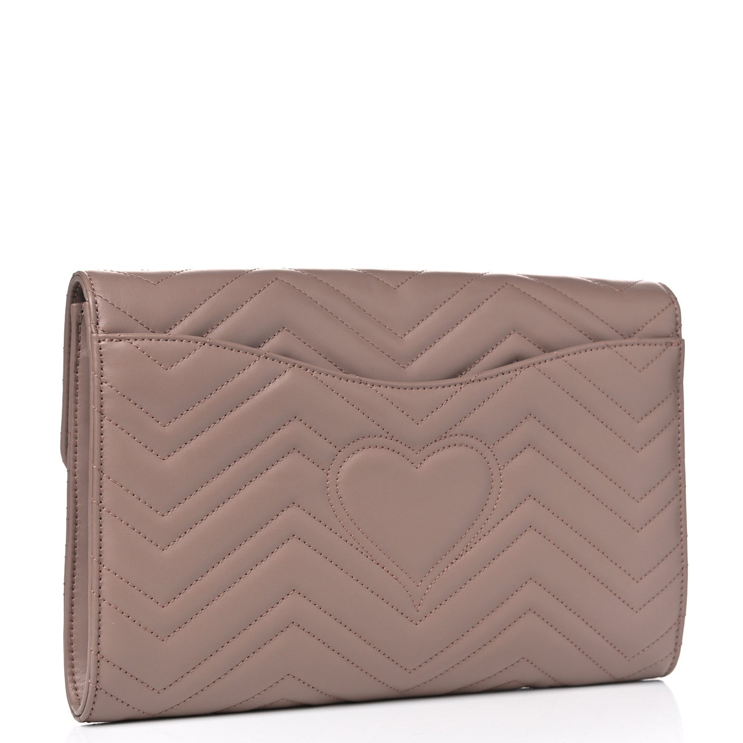 Calfskin Matelasse GG Marmont Clutch Porcelain Rose